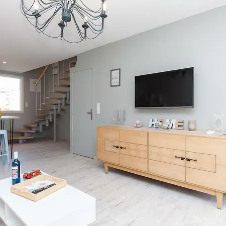Cocooning 3 Pieces Duplex 3 Etoiles Calme Centre A 5mn Plages Et Palais 公寓